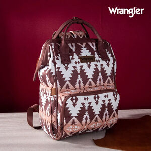 Wrangler Aztec Printed Callie Backpack - Brown